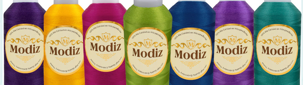 Hilos Modiz para bordado disponibles en Bordafino